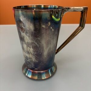 Silver Plated Tankard Gladwin Sheffield Embassy 23974 Beer Mug Vintage Patina 5”